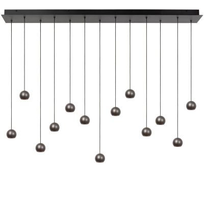 Lucide MONTANA - Pendant light - LED Dim. - CCT - 13x5,7W 2700K/4000K - Suitable for double-height spaces and high ceiling - Grey iron - Premium